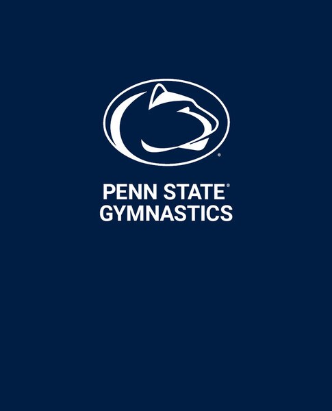 navy folder with Penn State Gymnastics below Athletic Logo
